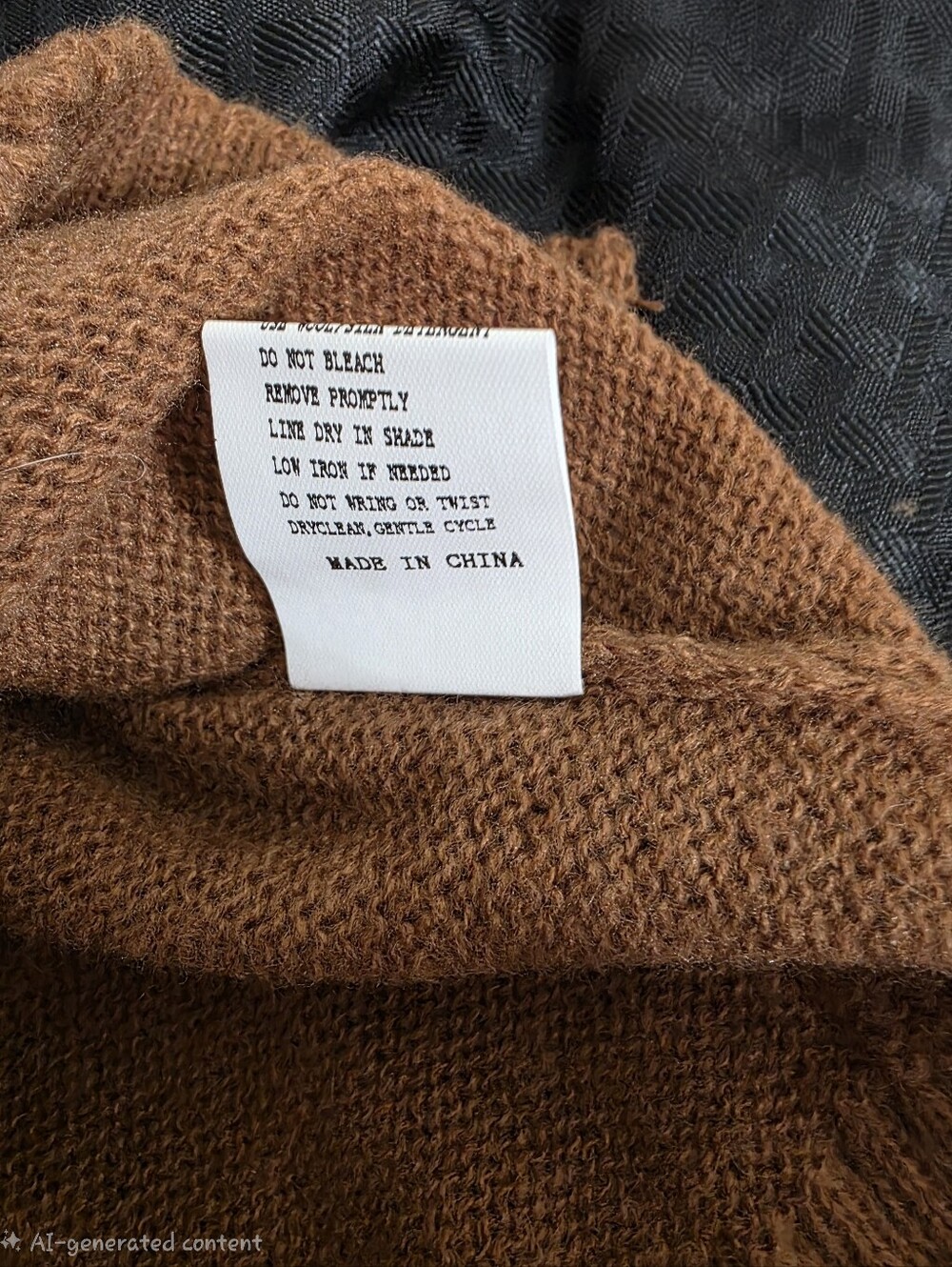 NWOT Unisex Brown V-Neck Sweater Vest Size Small - Picture 5 of 5